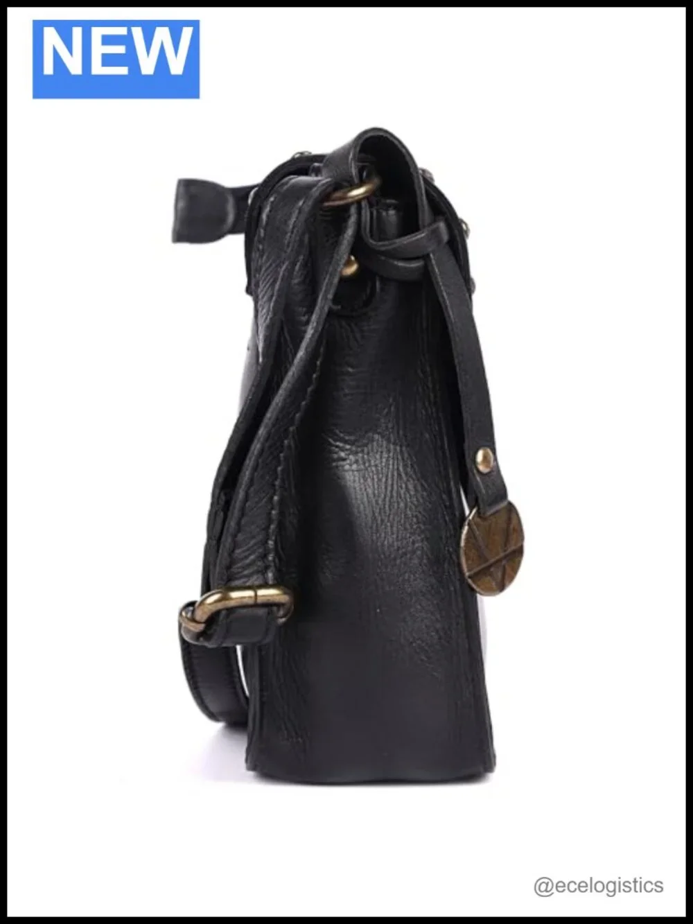 Genuine Italian Leather Boho Studded Crossbody Sling Bag Women